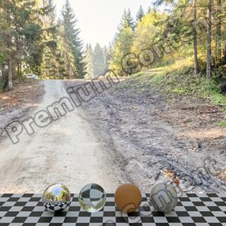 HDR Panorama 360° of Background Forest Road